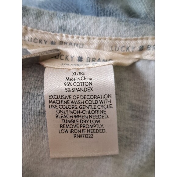 Lucky Brand Women's Blue Tie Dye Logo Racerback Tank Top Size XL - Picture 8 of 8